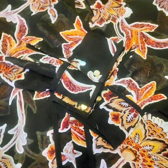 Plus size bundle- Flannel and Floral lightweight blouse - Picture 3 of 7